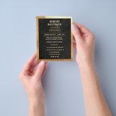 Elegant Black en Gold Grand Opening Flyer (Hand)