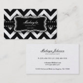 Elegant Black en Gold Grunge Chevron Pattern Visitekaartje (Voorkant / Achterkant)