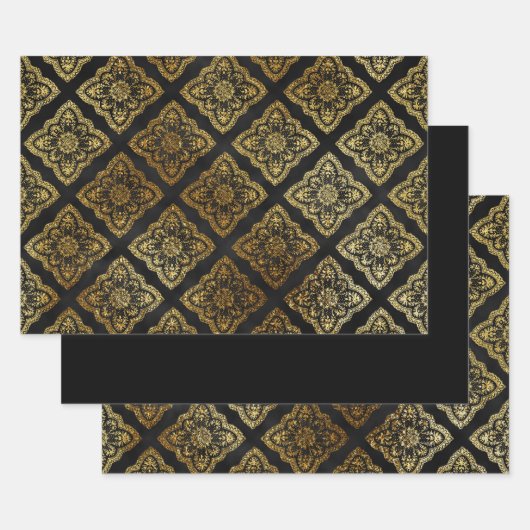 Elegant Black en Gold Inpakpapier Vel (Set)