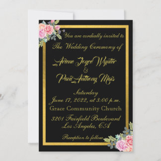 Elegant Black en Gold Kaart