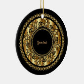 Elegant Black en Gold Keramisch Ornament (Rechts)