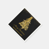 Elegant Black en Gold kerstboom Servet (Hoek)