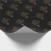 Elegant Black en Gold Kerstmis Cadeaupapier (Hoek)
