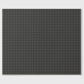 Elegant Black en Gold Kerstpoka Dots Cadeaupapier (Vlak)