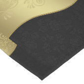 Elegant Black en Gold Lange Tafelloper (Hoek)