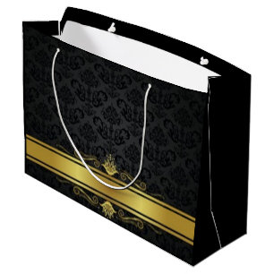 Elegant Black en Gold Large Gift Bag Large Cadeautasje