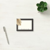 Elegant Black en Gold Leaf Persoonlijke naam Post-it® Notes (Kantoor)