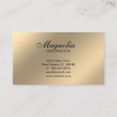 Elegant Black en Gold Leopard Hair Salon Visitekaartje (Achterkant)