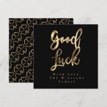 Elegant Black en Gold look Clovers Good Luck