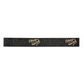 Elegant Black en Gold look Script, prettig kerstfe Satijnen Lint (Voorkant)