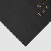 Elegant Black en Gold look Script, prettig kerstfe Tissuepapier (Detail)