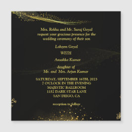 Elegant Black en Gold Magnetische Uitnodiging
