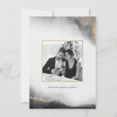 Elegant Black en Gold Marble Photo Save the Date (Achterkant)