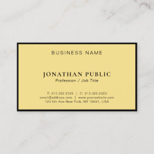 Elegant Black en Gold Modern Minimalistische Sjabl Visitekaartje