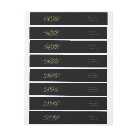 Elegant Black en Gold Monogram (Vel)