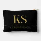 Elegant Black en Gold Monogram Etui (Achterkant)