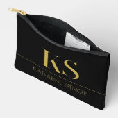 Elegant Black en Gold Monogram Etui (Open)