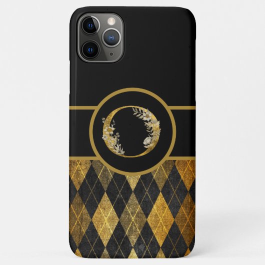 Elegant Black en Gold Monogram Letter "O" Case-Mate iPhone Case (Achterkant)