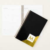 Elegant Black en Gold Monogram Planner (Display)