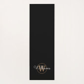 Elegant Black en Gold Monogram Yoga Mat (Achterkant)