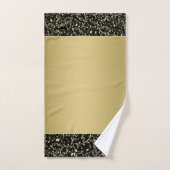 Elegant Black en Gold Muzieknoten Patroon Bad Handdoek (Handdoek)
