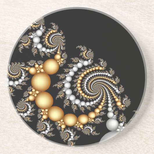 Elegant Black en Gold Onderzetter (Voorkant)