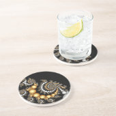 Elegant Black en Gold Onderzetter (Zijkant)