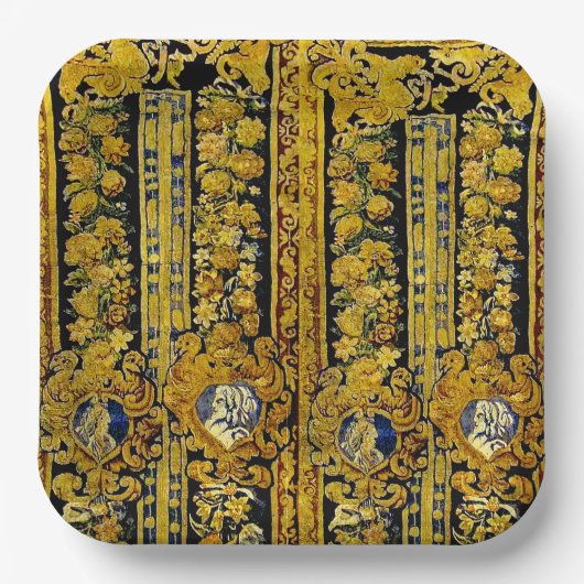 Elegant Black en Gold Papieren Bordje (Voorkant)