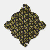 Elegant Black en Gold Pattern Bedankdoosjes (Uitgevouwen)