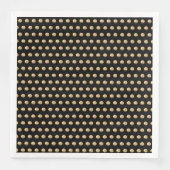 Elegant Black en Gold Polka Dots Pattern Chic Servet (Voorkant)