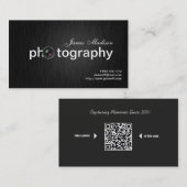 Elegant Black en Gold Professional-fotograaf Visitekaartje (Voorkant / Achterkant)