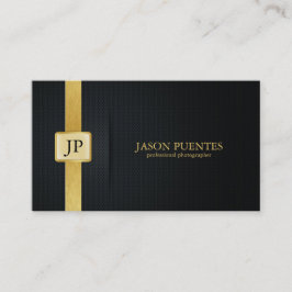 Elegant Black en Gold Professional-fotograaf Visitekaartje