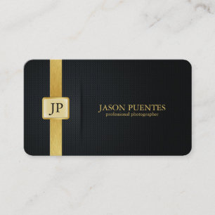 Elegant Black en Gold Professional-fotograaf Visitekaartje