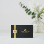 Elegant Black en Gold Professional-fotograaf Visitekaartje (Staand voorkant)