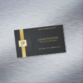 Elegant Black en Gold Professional-fotograaf Visitekaartje Magneet (Voorbeeld)