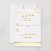 Elegant Black en Gold RSVP (Voorkant)
