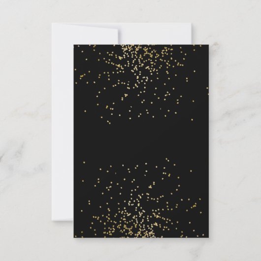Elegant Black en Gold RSVP (Achterkant)