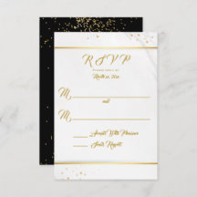 Elegant Black en Gold RSVP