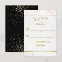 Elegant Black en Gold RSVP
