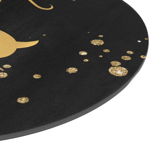 Elegant Black en Gold Rudolph Snijplank (Hoek)