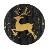 Elegant Black en Gold Rudolph Snijplank (Voorkant)