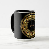 Elegant Black en Gold  Sjabloon Mok (Voorkant links)