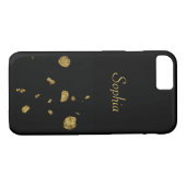 Elegant Black en Gold Spangles Case-Mate iPhone Case (Achterkant (Horizontaal))
