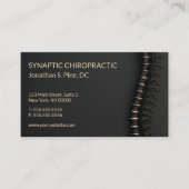 Elegant Black en Gold Spine Visitekaartjes (Voorkant)