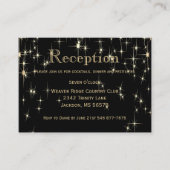 Elegant Black en Gold Starlights - Receptie Informatiekaartje (Voorkant)