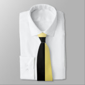 Elegant Black en Gold Stripe Mannen Stropdas (Gebonden)