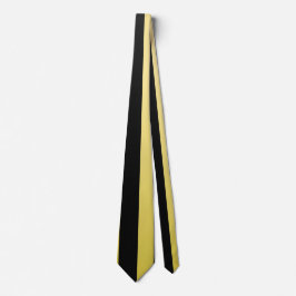 Elegant Black en Gold Stripe Mannen Stropdas