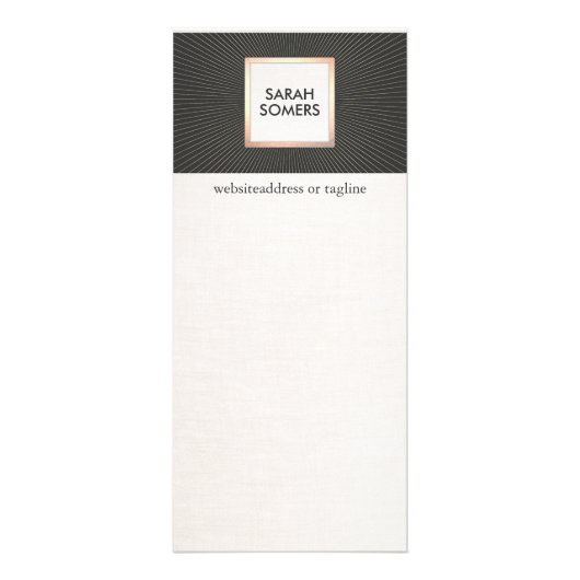 Elegant Black en Gold Stylish Modern  Reclamekaart (Voorkant)