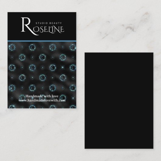 Elegant Black en Gold Sun moon-sieraarscherm Visitekaartje (Voorkant / Achterkant)