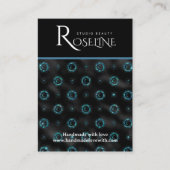 Elegant Black en Gold Sun moon-sieraarscherm Visitekaartje (Voorkant)